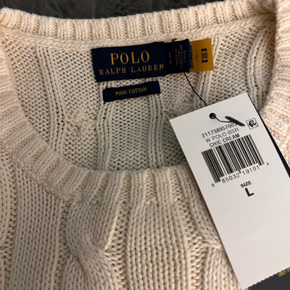 Ralph Lauren Cable knit sweater size Large. - Picture 5 of 5
